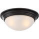 Savoy House 2 Light 11 inch English Bronze Flush Mount Ceiling Light