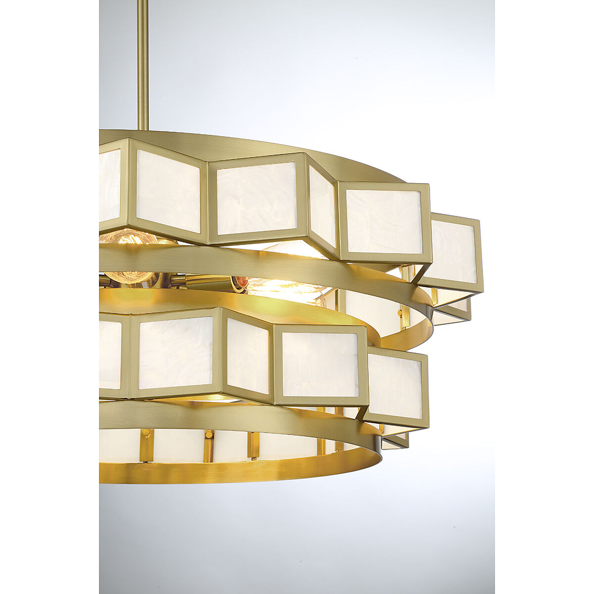 Gideon 6 Light 29 inch Warm Brass Chandelier Ceiling Light