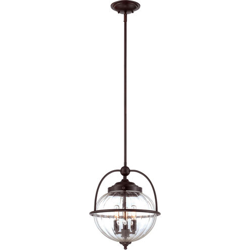 Banbury 3 Light 13 inch English Bronze / Gold Pendant Ceiling Light in English Bronze with Gold