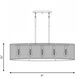 Ashe 5 Light 42 inch Warm Brass and Rope Linear Chandelier Ceiling Light, Oval