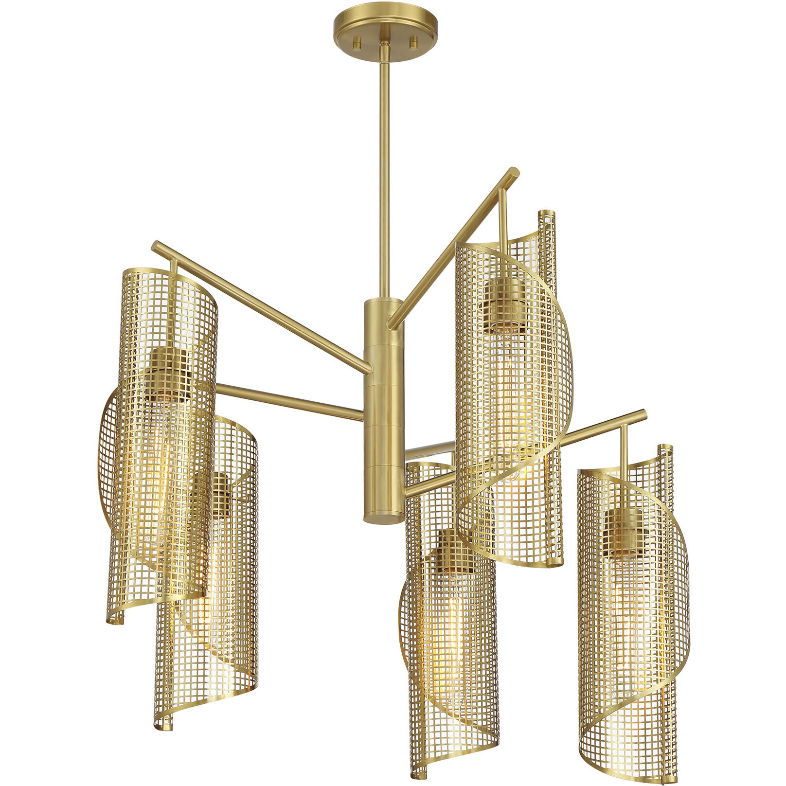 Hillbourne 5 Light 28 inch Warm Brass Chandelier Ceiling Light