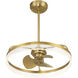 Lyria 14 inch Warm Brass with Gold Blades Fan D'Lier