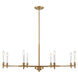 Jasmine 8 Light 42 inch Warm Brass Chandelier Ceiling Light, Essentials