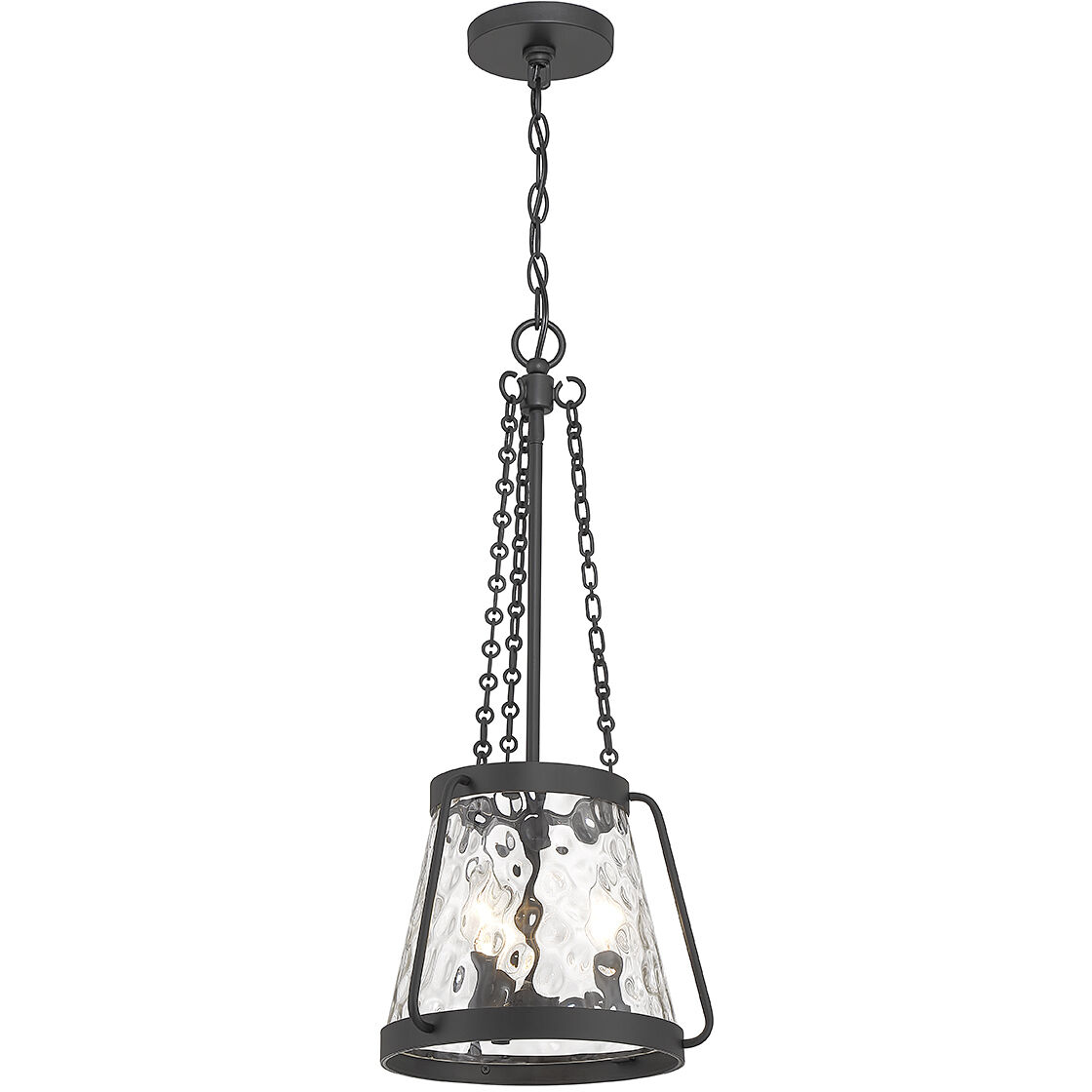 Crawford 3 Light 12 inch Matte Black Pendant Ceiling Light