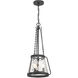 Crawford 3 Light 12 inch Matte Black Pendant Ceiling Light