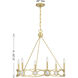 Minette 6 Light 28 inch Spun Gold Chandelier Ceiling Light