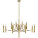 Tremont 12 Light 44 inch Riviera Brass Chandelier Ceiling Light