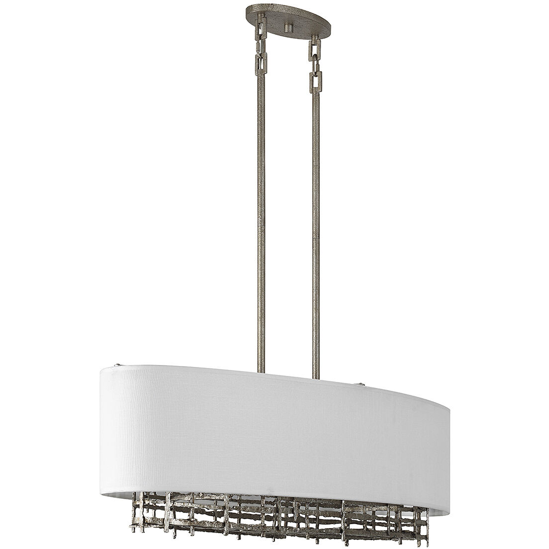 Cameo 4 Light 44 inch Campagne Luxe Linear Chandelier Ceiling Light