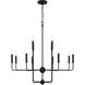 Avondale 12 Light 34 inch Matte Black Chandelier Ceiling Light