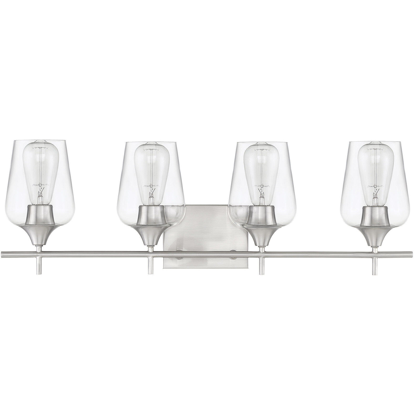 Octave 4 Light 28.75 inch Satin Nickel Bathroom Vanity Light Wall Light, Essentials