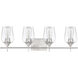 Octave 4 Light 28.75 inch Satin Nickel Bathroom Vanity Light Wall Light, Essentials