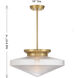 Norwich 1 Light 18 inch Warm Brass Covertible SemiFlush Ceiling Light