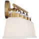 Kaden 4 Light 34 inch Warm Brass Vanity Light Wall Light, Essentials
