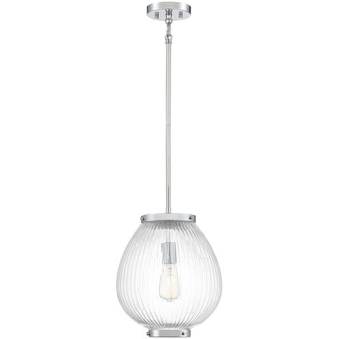 Welles 1 Light 12 inch Polished Chrome Pendant Ceiling Light, Essentials