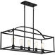 Palladian 5 Light 38 inch Matte Black Linear Chandelier Ceiling Light, Essentials