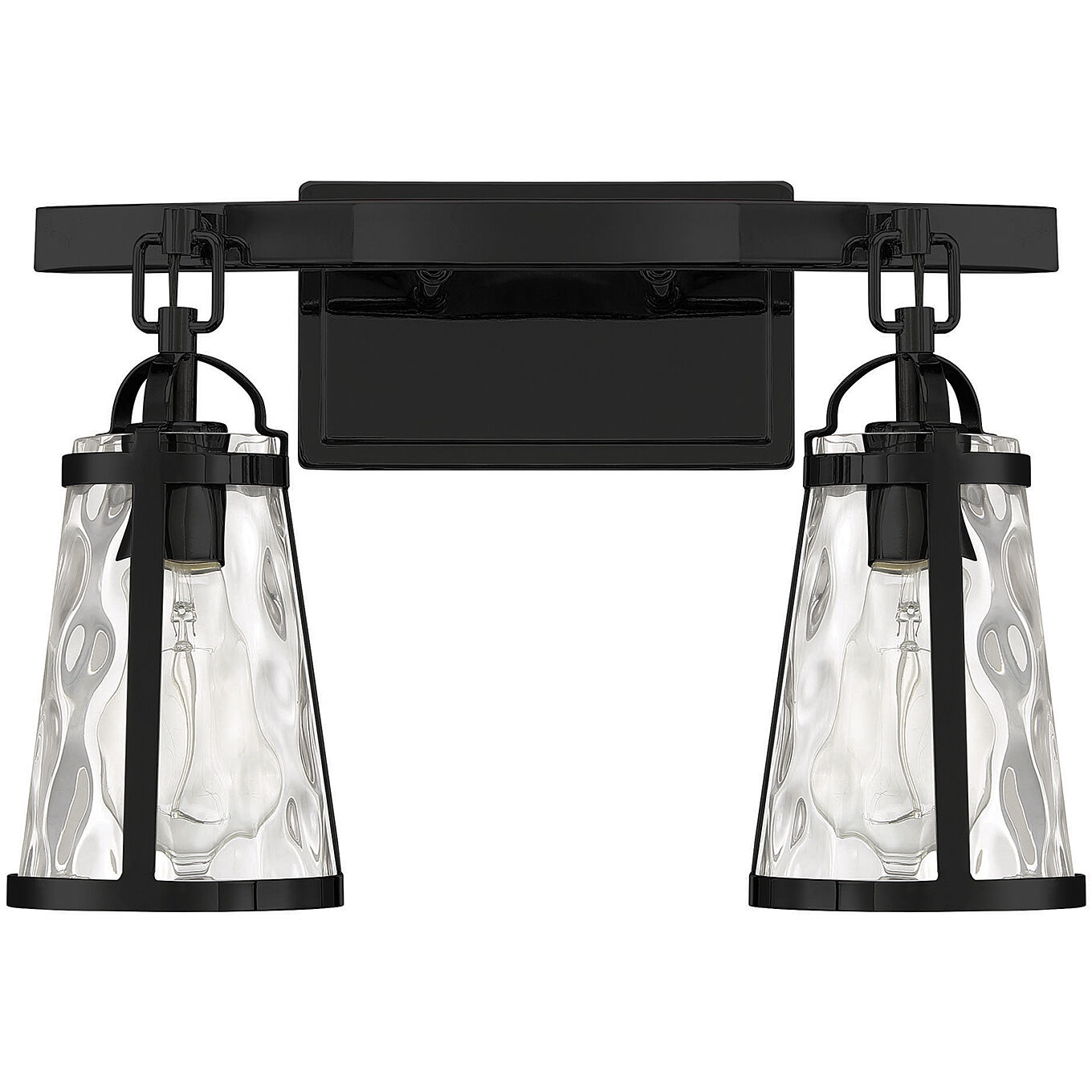 Albany 2 Light 16 inch Black Bathroom Vanity Light Wall Light