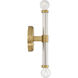 Kingsburg 2 Light 4.5 inch Warm Brass Wall Sconce Wall Light, Lighting One