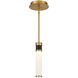 Abel LED 8.25 inch Matte Black with Warm Brass Accents Mini-Pendant Ceiling Light