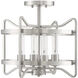 Kent 4 Light 16 inch Satin Nickel Semi-Flush Ceiling Light, Essentials