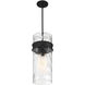 Ashton 3 Light 9 inch Matte Black Pendant Ceiling Light, Lighting One