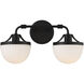 Meredith 2 Light 16.5 inch Matte Black Bathroom Vanity Light Wall Light