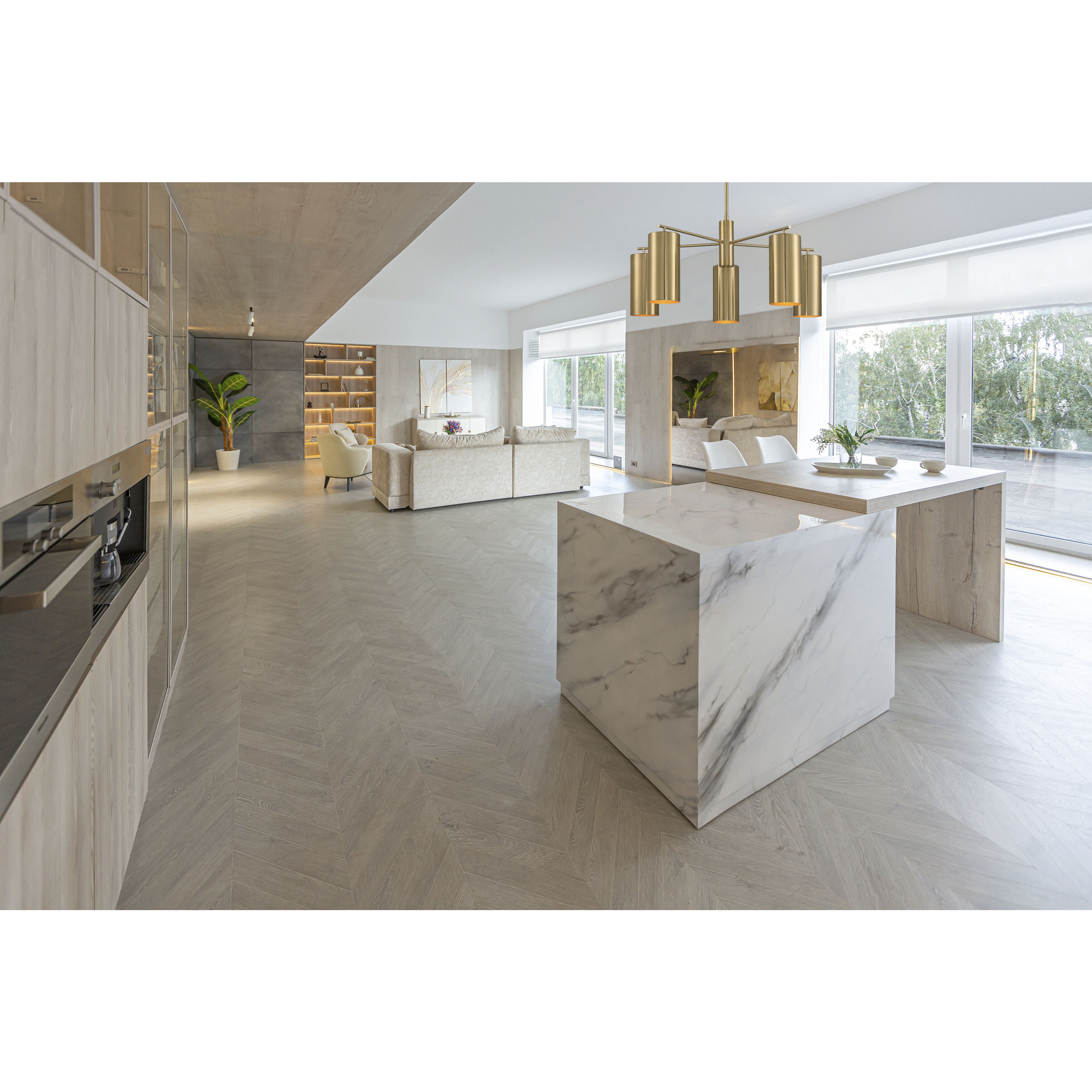 Lio 5 Light 28 inch Noble Brass Chandelier Ceiling Light