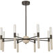 Linden LED 32 inch Mediterranean Bronze Chandelier Ceiling Light