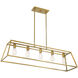 Denton 5 Light 45 inch Warm Brass Linear Chandelier Ceiling Light, Essentials