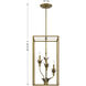 Strathmore 4 Light 15 inch Antique Patina Pendant Ceiling Light