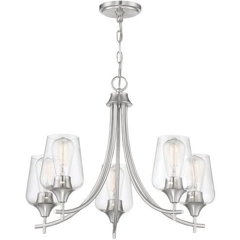 Octave 5 Light 23 inch Satin Nickel Chandelier Ceiling Light, Essentials
