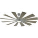 Farmhouse 60 inch Galvanized Aluminum with Weathered Oak Blades Ceiling Fan