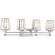 Garnet 4 Light 32 inch Polished Nickel Bathroom Vanity Light Wall Light