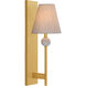 Travis 1 Light 7.5 inch Warm Brass Wall Sconce Wall Light