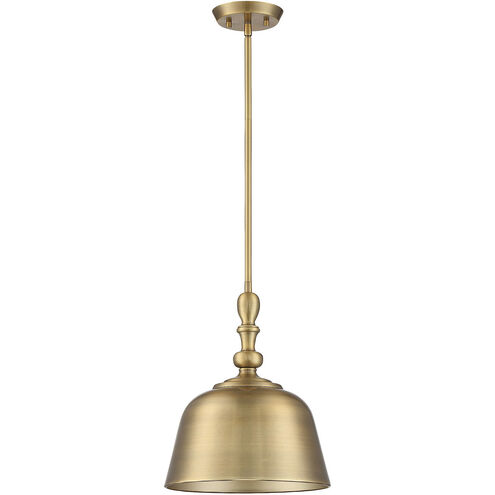 Berg 1 Light 12 inch Warm Brass Pendant Ceiling Light, Essentials