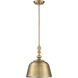 Berg 1 Light 12 inch Warm Brass Pendant Ceiling Light, Essentials