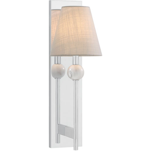 Travis 1 Light 7.5 inch Polished Chrome Wall Sconce Wall Light