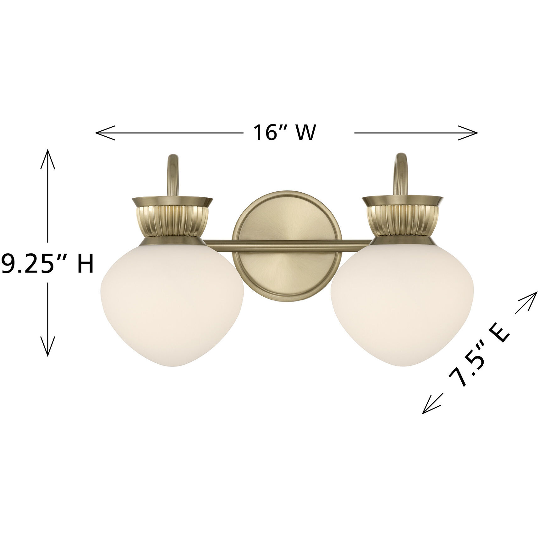 Melbourne 2 Light 16 inch Noble Brass Bathroom Vanity Light Wall Light