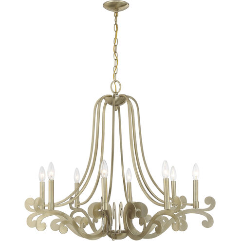 Lombard 8 Light 34 inch Noble Brass Chandelier Ceiling Light