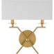 Arondale 2 Light 14 inch Warm Brass Wall Sconce Wall Light