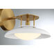 Gavin 1 Light 9 inch White with Warm Brass Accents Wall Sconce Wall Light in White/Warm Brass