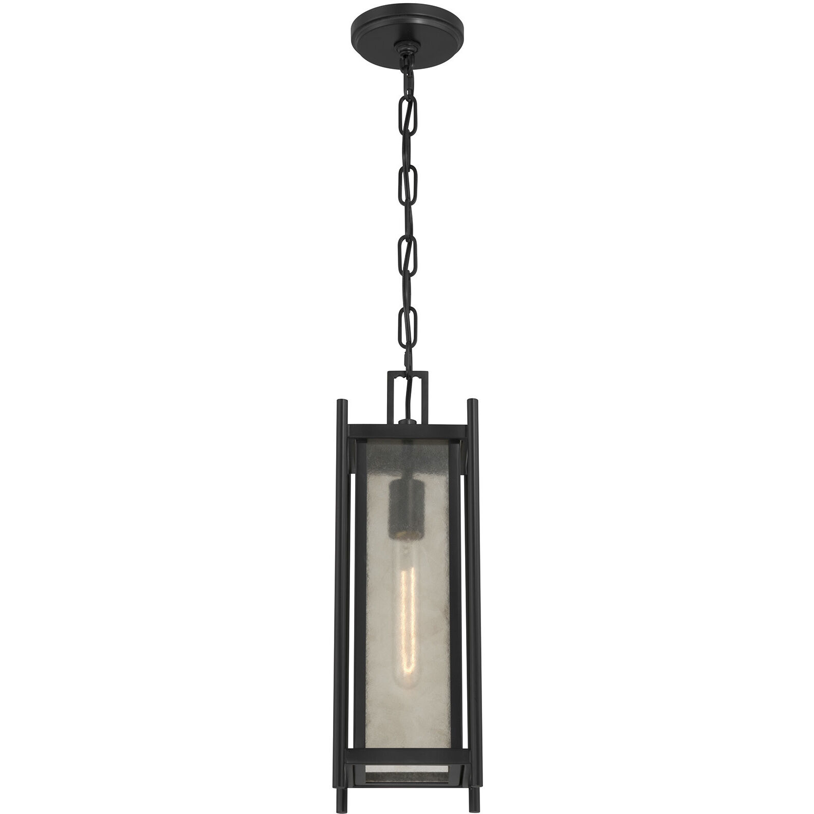 Jacobs 1 Light 5.75 inch Matte Black Outdoor Hanging Lantern