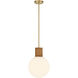 Jarrell 1 Light 12 inch Warm Brass Pendant Ceiling Light