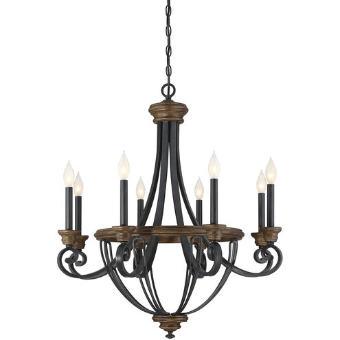 Wickham 8 Light 29 inch Whiskey Wood Chandelier Ceiling Light