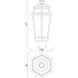 Holbrook 1 Light 17 inch Textured Bronze With Gold Highlights Outdoor Post Lantern