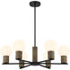 Jarrell 6 Light 30 inch Matte Black Chandelier Ceiling Light