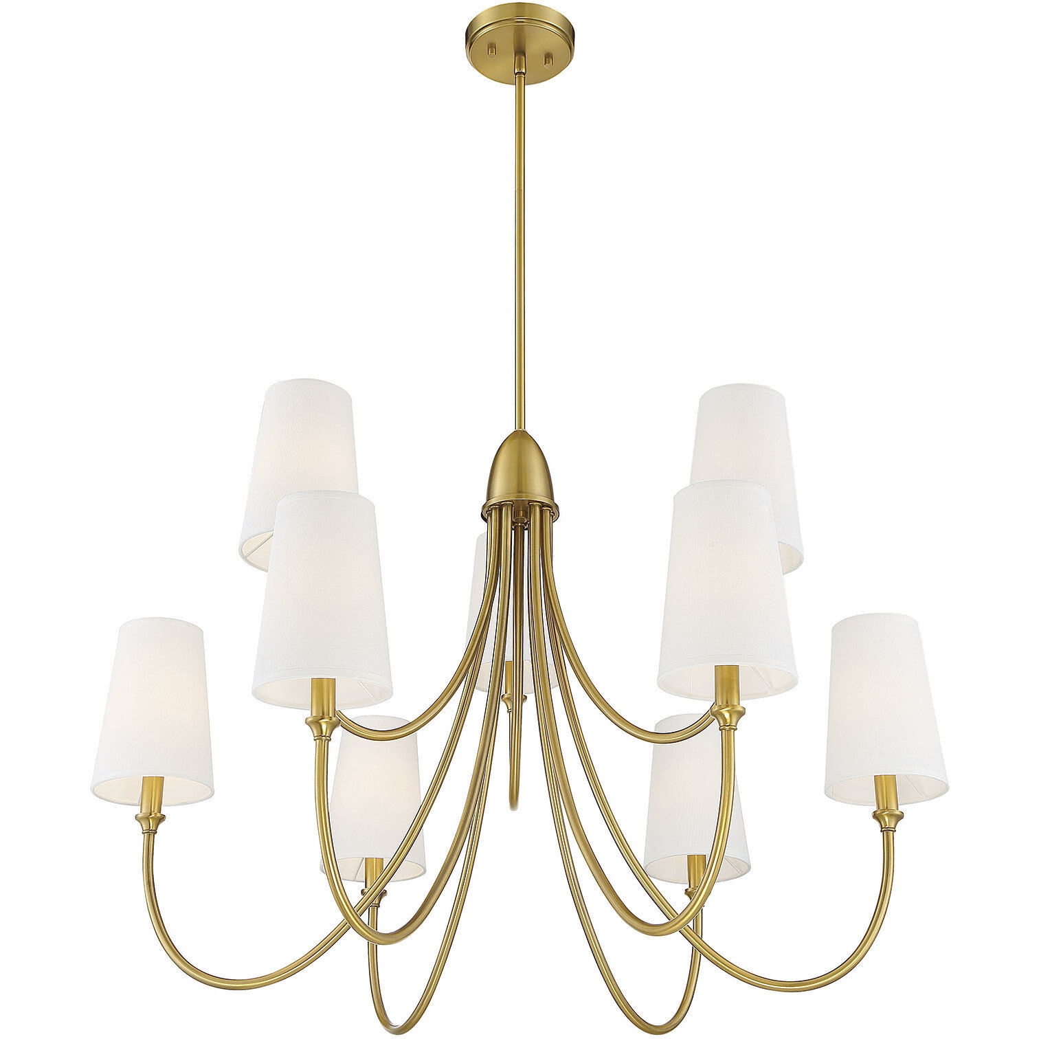 Cameron 9 Light 35 inch Warm Brass Chandelier Ceiling Light, Essentials
