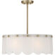 Ashton 4 Light 20 inch Noble Brass Covertible SemiFlush Ceiling Light, Essentials