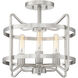 Kent 4 Light 16 inch Satin Nickel Semi-Flush Ceiling Light, Essentials
