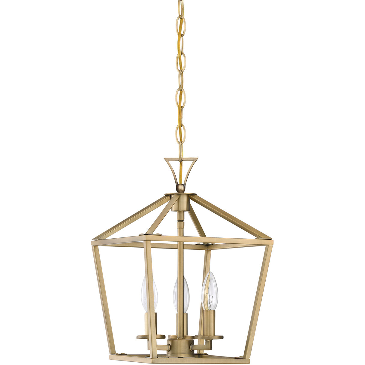 Townsend 3 Light 10 inch Warm Brass Pendant Ceiling Light, Essentials