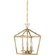 Townsend 3 Light 10 inch Warm Brass Pendant Ceiling Light, Essentials